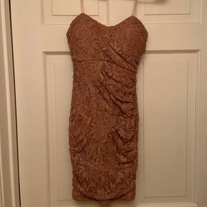 Lace form fit semi dress